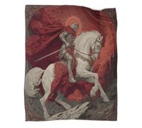 kaiyun Le Chevalier sur Son Cheval Blanc Est Douce,et Chaude, Couverture Jetée Motif 3D,Le Lit Adapté Aux Adultes Et Aux Adolescent 70x80inch(180x200cm)
