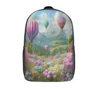 kaiyun Le ciel d'été est rempli de montgolfières colorées Cartable Imprimé 3D Sac À Dos Pour Ordinateur Portable Unisexe Pour Enfants/étudiants/Adultes 17inch