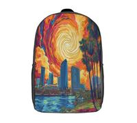 kaiyun Le ciel est clair Sacs À Dos,3D Imprimé Les Couleurs Sont Brillantes Étudiant Voituretable Garçons Filles Livre Sac Pour Maternelle Ou Primaire 17inch