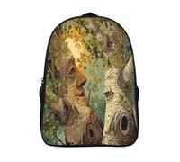 kaiyun Le vieux chêne, un visage bienveillant émerge de l'arbre Sac À Dos Cartable Scolaire Boucle De Réglage Sac A Dos Filles Garçons Pour Enfants Mignon Sac Scolaire 16 inch