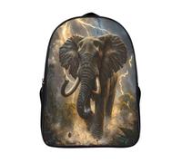 kaiyun Legendary Éléphant d'Afrique Sac À Dos DArche Storm Nuages And Lightning Cartable Scolaire Boucle De Réglage Sac A Dos Filles Garçons Pour Enfants Mignon Sac Scolaire 16 inch