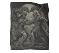 kaiyun Légionnaire Romain, Tatouage Noir et Gris Couverture Super Douce,légère,Chaude Et Confortable pour Canapé De Voyage,80x90inch(200x230cm)