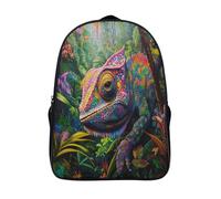 kaiyun Léopard Caméléon Sac À Dos Cartable RainForêt BackpacK Scolaire Enfants Portable Léger Et Design Respirant Unisexe 16 inch College Pack