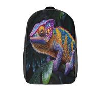 kaiyun Léopard Caméléon Sacs À Dos,Forêt tropicale Cartable Avec Boucle De Réglage Pour Garçons Et Filles,17inch Léger Décontracté Sac De Voyage