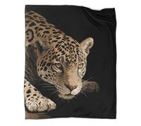 kaiyun Léopard Crawling on The Ground, Illustration Style Couverture Imprimée Chaude Et Douce pour Camping en Plein Air Couvre-lit Quatre Saisons pour Chambre À Coucher 70x80inch(180x200cm)