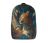 kaiyun Léopard in The Brightly Lit Forêt Sacs À Dos Pour Étudiant,Mignonne Décontracté Pour Garçons Filles Cartable Scolaire 17inch