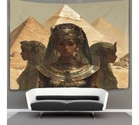 kaiyun Les Pharaons et les trois pyramides en arrière-plan Tapisserie Murale À Suspendre, Murales,Plaque De Pique-Nique Décoration Murale Plafond Art Mural 70cmx100cm