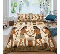 kaiyun Les Racines de la civilisation, Le Néolithique 3D en Microfibre Housse De Couette avec Fermeture Éclair, 3 Pièces Parure De Lit Housse pour Adultes Et Enfants King（220x240cm）