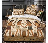 kaiyun Les Racines de la civilisation, Le Néolithique Parure De Lit Housse 3 Pièces en Microfibre avec Taies d'oreiller De Couette Imprimé pour Enfants Adolescents Super King（260x220cm）