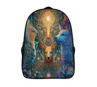kaiyun L'esprit de la forêt, empli d'amour et d'harmonie, brille de mille feux Sacs À Dos,imprim É 3D Cartable Sac Mode Pour Maternelle Ou Primaire 16 inch