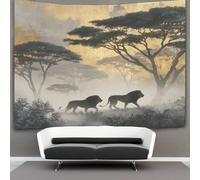 kaiyun Lion on The Savane africaine Tapisserie Acacia Murale Tenture Dortoir Chambre Salon 100cmx150cm
