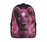 kaiyun Lionne Rose Cartable Cœur de cristal, troisième œil Imprimé 3D Sac À Dos Pour Ordinateur Portable Unisexe Pour Enfants/étudiants/Adultes 16 inch