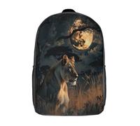 kaiyun Lionne Sac À Dos Lune Arbres Voituretable Scolaire Boucle De Réglage Sac A Dos Filles Garçons Pour Enfants Mignon Sac Scolaire 17inch
