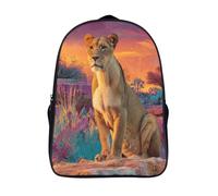 kaiyun Lionne Sac À Dos Unisexe Loisir Backpack Garçons École Sacs Filles Oasis colorée du désert Cartable Daypacks Adulte Léger 16 inch