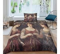 kaiyun Literie Single(135x200cm) Religion Grecque Antique Mythologie- Déesse of Fate pour Adultes Et Enfants 3D Imprimé avec Taies d'oreiller Housse De Couette en Microfibre 3 Pièces