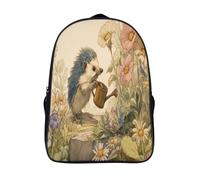 kaiyun Little Hérisson Sac À Dos Enfant Fille Watering Fleurs in The Garden Garçons Adolescents Primaire Avec Boucle De Réglage Cartables Scolaires 16 inch