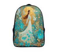 kaiyun Long-haiRouge Goddess Sac À Dos Filles Cartable Enfants Garçons 16 inch Grande Capacité Adolescents Parterre de fleurs de la Grèce antique Sac De Voyage Scolaire Poids Léger