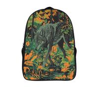kaiyun Loup Sac À Dos Cartable Through The Forêt BackpacK Scolaire Enfants Portable Léger Et Design Respirant Unisexe 16 inch College Pack