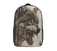 kaiyun LoupsSacs À Dos Pour Enfants École,Montrez vos dents Grande Capacité Adolescents Sac À Garçons Filles Voyage 17inch