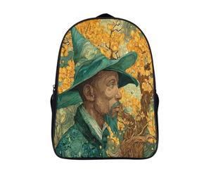 kaiyun Mage noir, arbre centenaire aux feuilles dorées Cartable À Dos Enfant École Fille Garçon Collége Sac De Voyage Léger Sac D'école Scolaires 16 inch