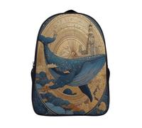 kaiyun Magie Baleine, Phare, Crescent Lune, Stars Sac A Dos Ecole Primaire,Sac À Dos Pour Enfants - Round Cadre Runes Sac De Livre D'école Adolescents Con Boucle De Réglage 16 inch