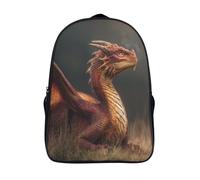 kaiyun Magnifique dragon allongé dans l'herbe Cartable À Dos Enfant École Fille Garçon Collége Sac De Voyage Léger Sac D'école Scolaires 16 inch