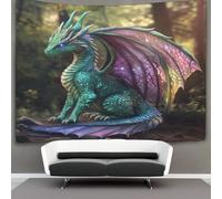 kaiyun Magnifique dragon mère Tapisserie Arc-en-ciel-colored Double Wings 3D Tenture Murales Décorations Pour La Maison Pour La Chambre 180cmx230cm