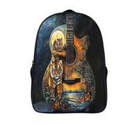 kaiyun Magnifique guitaree Sacs À Dos Étudiant Cartables Scolaires 3D Imprimé Tigre October Lune Sacs D'école Pour Garçons Filles 16 inch