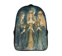 kaiyun Magnifique sorcière des mers Sac À Dos Unisexe Loisir Backpack Garçons École Sacs Filles Saint Graal doré Cartable Daypacks Adulte Léger 16 inch