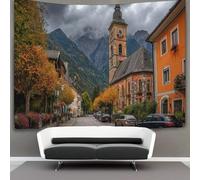 kaiyun Magnifique ville autrichienne Décorations Tapisserie Tenture Murale Impression 3D Couverture Murale Affiche Pour Salon Chambre Dortoir Décor 130cmx150cm
