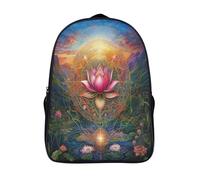 kaiyun Mandala de géométrie sacrée Sacs À Dos Adolescents,Design Respirant Voituretable Lotus Fleur,Sac À Dos Enfant Pour Ecole,Garçon,Fille,Primaire 16 inch