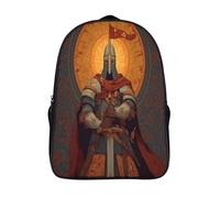 kaiyun Masque héroïque d'un guerrier du XIIIe siècle en armure et tenant une immense épée Sac A Dos Scolaire, Cartable Fille Garçons Enfant,Adolescent Loisir Voyage Utilisation Quotidienne 16 inch