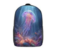 kaiyun Méduse GracePleiny Swim over Coral Reefs Sacs À Dos,3D Imprimé Étudiant Cartable Garçons Filles Livre Sac Pour Maternelle Ou Primaire 17inch