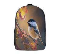 kaiyun Mésange perchée sur une branche Sacs À Dos,3D Imprimé Étudiant Cartable Garçons Filles Livre Sac Pour Maternelle Ou Primaire 17inch