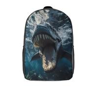 kaiyun Mosasaur à la bouche ouverte Sacs À Dos,imprim É 3D Cartable Image sous-marine Sac Mode Pour Maternelle Ou Primaire 17inch