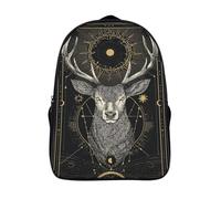 kaiyun Motif de carte de tarot Cartable À Dos Enfant École Fille Garçon Collége Sac De Voyage Un cerf Celestial Element Léger Sac D'école Scolaires 16 inch