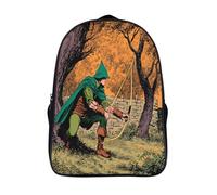 kaiyun Motif style « flat design » sur le thème de Robin des Bois Sacs À Dos Étudiant Cartables Scolaires 3D Imprimé Sacs D'école Pour Garçons Filles 39x29x16cm