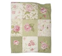 kaiyun Motif Textile de Roses Impression 3D Vintage Patchwork Floral Style Couvre-lit Conçu Doux Et Chaud en Flanelle Couverture Pelucheuse 50x60inch(127x152cm)
