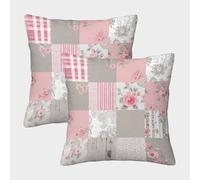 kaiyun Motifs Floraux Roses Housse De Coussin,Style Shabby Chic Vintage Taie d'oreiller,Confortable Et Durable Maison Salon Chambre Décoration De La Imprimée,40x40cm Paquet De 2