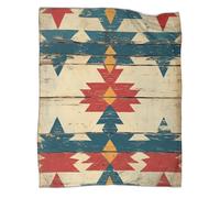 kaiyun Motifs Indiens Est Douce,Confortable Et Chaude, Couverture Jetée Motif 3D Weathered Abstrait,Le Lit Adapté Aux Adultes Et Aux Adolescent 70x80inch(180x200cm)