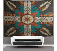 kaiyun Motifs sioux d'Amérique du Nord Tapisserie Pour Décoration Murale,chambre À Coucher, Tentures Murales Pour Salon 70cmx100cm