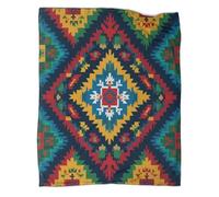 kaiyun Motifs vectoriels Latino-américains Couverture en Velours Imprimée 3D Douce Et pour Adolescent Et Adultes Adaptée Au Lit Et Au Canapé 80x90inch(200x230cm)