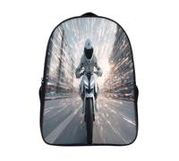 kaiyun Moto Sac A Dos Scolaire,Un tourbillon lumineux d'espace et de temps Cartable Fille Garçons Enfant,Adolescent Loisir Voyage Utilisation Quotidienne 16 inch