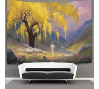 kaiyun Moutons Under A Big Tree, Sacred Art of The Renaissance Tapisserie Suspendu Au Mur Chambre À Coucher,salon,dortoir,esthétique,décoration Murale 180cmx230cm