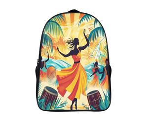 kaiyun Musique et danse des AntillesSacs À Dos Pour Enfants École,Résumé Musical Notes And Lush Palm Trees Grande Capacité Adolescents Sac À Garçons Filles Voyage 16 inch