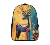 kaiyun Mystical Cerf Sac À Dos Enfant Fille Style art naïf Garçons Adolescents Primaire Avec Boucle De Réglage Cartables Scolaires 16 inch
