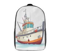 kaiyun Navire d'expédition arctique Sac À Dos Unisexe Loisir Backpack Garçons École Sacs Filles Dessin animé Voituretable Daypacks Adulte Léger 17inch