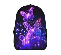 kaiyun Neon Papillon Voituretable Dessin animé Imprimé 3D Sac À Dos Pour Ordinateur Portable Unisexe Pour Enfants/étudiants/Adultes 16 inch