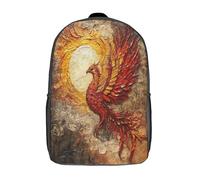 kaiyun Nirvana du phénix mythique Sac A Dos Scolaire,Style de peinture à l'huile Cartable Fille Garçons Enfant,Adolescent Loisir Voyage Utilisation Quotidienne 17inch