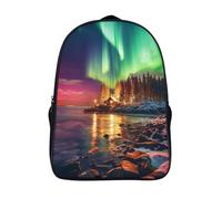 kaiyun Norwegian Aurores boréales Femme Sac À Dos Garçons École Sacs Cartable Aurore boréale Daypacks Adulte Fashion Décontracté Bag College Pack 16 inch